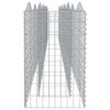 vidaXL Arched Gabion Raised Bed 600x50x100 cm Galvanised Iron