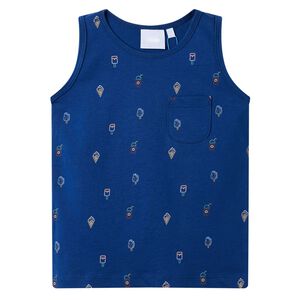 vidaXL Kids' Tank Top Dark Blue 128