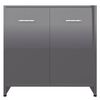 vidaXL Bathroom Cabinet High Gloss Grey 60x33x61 cm Engineered Wood