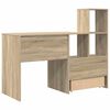 vidaXL Desk Sonoma Oak 131.5 x 50 x 106.5 cm Engineered Wood