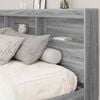 vidaXL Storage Headboard with Shelf Grey Sonoma 180 cm Engineered Wood