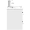 vidaXL Bathroom Sink Cabinet with Built-in Basin White