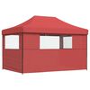 vidaXL Party Tent Folding Burgundy 279 x 410 x 315 cm Oxford Fabric