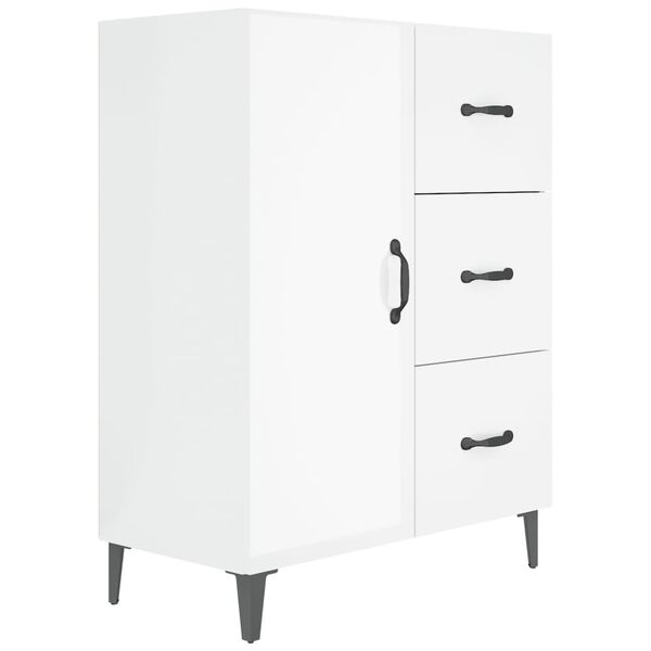 vidaXL Sideboard High Gloss White 69.5x34x90 cm Engineered Wood