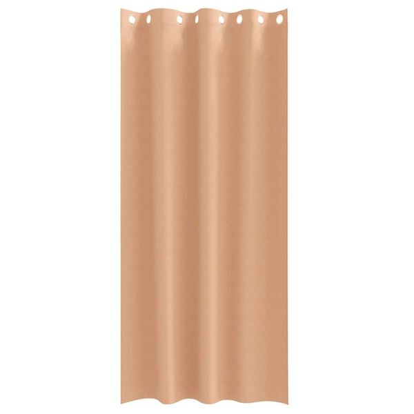 vidaXL Blackout Curtains with Rings 2 pcs Light Brown 245 x 140 cm