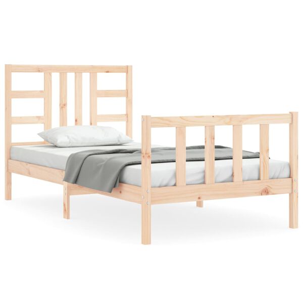 vidaXL Bed Frame without Mattress 100x200 cm Solid Wood Pine