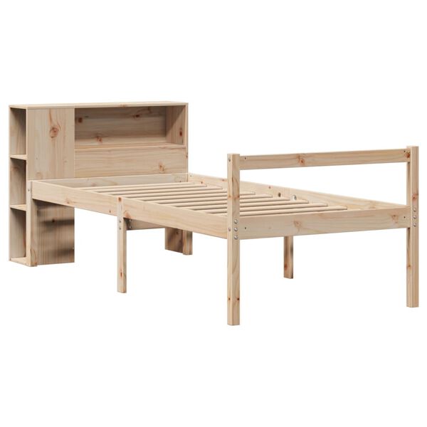 vidaXL Bookcase Bed without Mattress 90x190 cm Single Solid Wood Pine