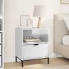vidaXL Bedside Cabinet with Drawer High gloss white 49 x 36 x 61 cm