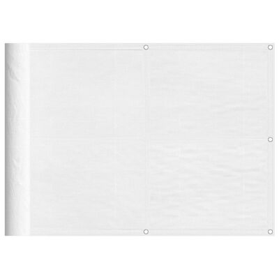vidaXL Balcony Screen White 75x1000 cm 100% Polyester Oxford