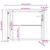 vidaXL Garden Gate 100x100 cm Corten Steel