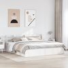 vidaXL Bed Frame with Headboard White 200x200 cm Solid Wood Pine