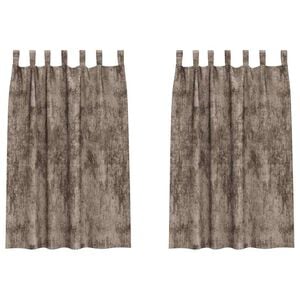 vidaXL Velvet Curtains 2 pcs Cappuccino 175 x 140 cm Velvet