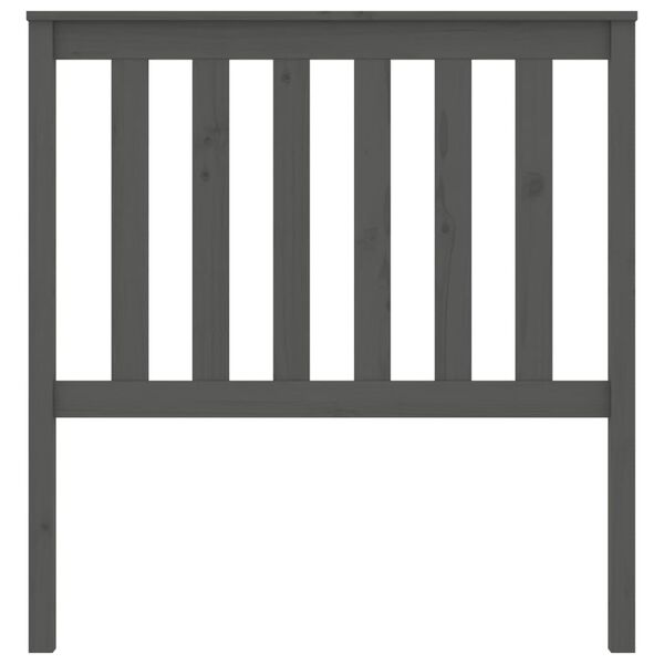 vidaXL Bed Headboard Grey 96x6x101 cm Solid Wood Pine