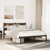 vidaXL Metal Bed Frame without Mattress Smoked Oak 160x200 cm