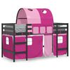 vidaXL Kids' Loft Bed with Tunnel without Mattress Pink 80x200cm