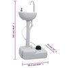 vidaXL Portable Camping Handwash Stand and Water Tank Set