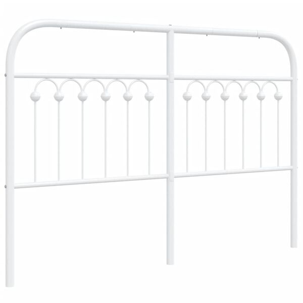 vidaXL Metal Headboard White 135 cm