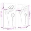 vidaXL Garden Wall Decorations 2pcs 105x55cm Corten Steel Flower Design