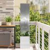 vidaXL Garden Privacy Screen Sliver 32 x 140 cm Stainless steel