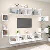 vidaXL 8 Piece TV Cabinet Set White Engineered Wood