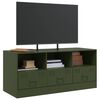 vidaXL TV Cabinet Olive Green 99x39x44 cm Steel