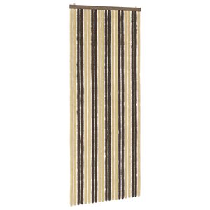 vidaXL Insect Curtain Chenille Dark Brown and Beige 90 x 220 cm