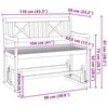 vidaXL Glider Bench Brown 110 x 59 x 97 cm Solid Acacia Wood