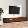 vidaXL 3 Piece TV Cabinet Set with LED Lights Brown Oak Engineered Wood