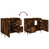 vidaXL Bathroom Cabinet Smoked Oak 65x33x60 cm Engineered Wood