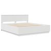 vidaXL Bed Frame with Headboard White 200 x 200 cm Engineered Wood