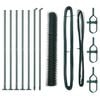 vidaXL Welded Wire Fence with Concrete Base 10 x 1 m (W x H)