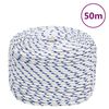 vidaXL Boat Rope White 6 mm 50 m Polypropylene