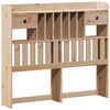 vidaXL Bookcase Bed without Mattress 135x190 cm Double Solid Wood Pine
