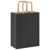vidaXL Paper Bags 250 pcs with Handles Black 21x11x28 cm