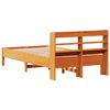 vidaXL Bed Frame without Mattress Wax Brown 120x200 cm Solid Wood Pine