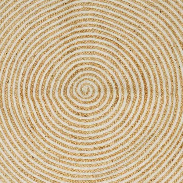 vidaXL Rug Natural and White 60 x 250 cm Jute