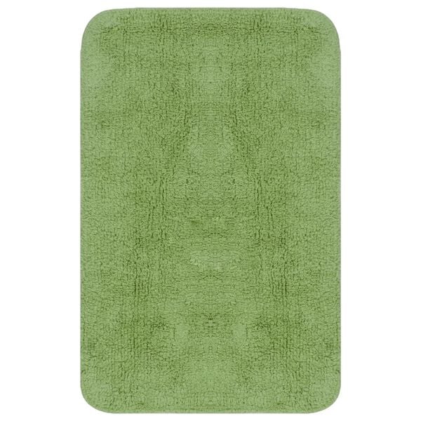 vidaXL Bathroom Mat Set 2 Pieces Fabric Green