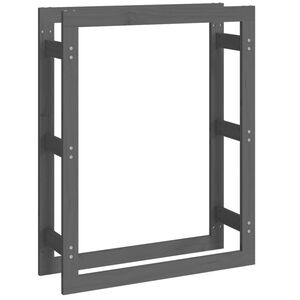 vidaXL Firewood Rack Grey 80x25x100 cm Solid Wood Pine