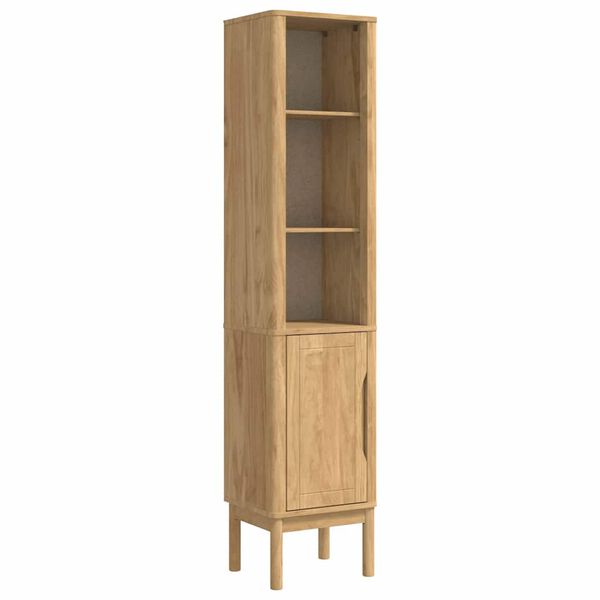 vidaXL Bathroom Tall Cabinet with Shelf Wax Brown 35 x 30 x 160 cm