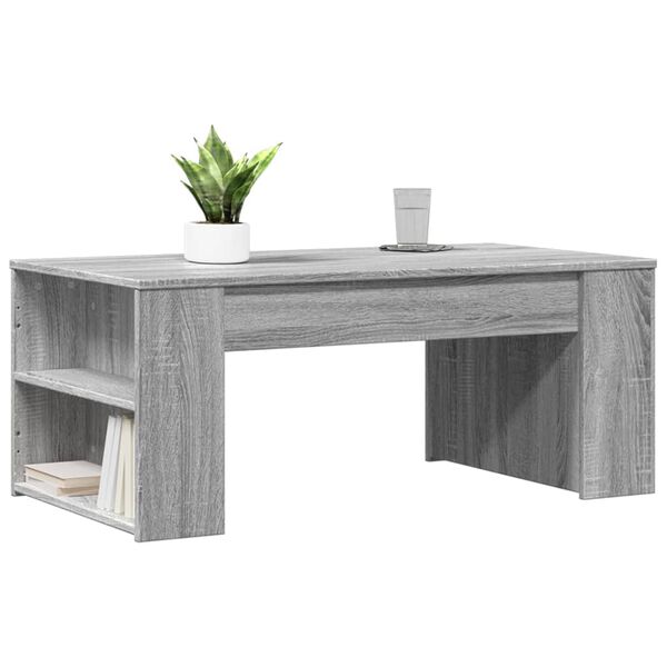 vidaXL Coffee Table Grey Sonoma 102x55x42 cm Engineered Wood
