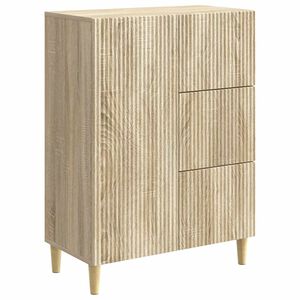 vidaXL Sideboard Sonoma Oak 66 x 34.5 x 90 cm Engineered Wood
