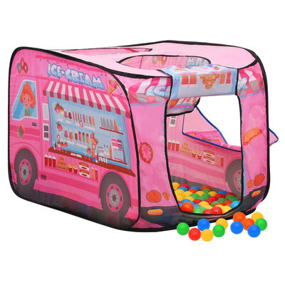 vidaXL Children Play Tent with 250 Balls Pink 70x112x70 cm