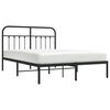 vidaXL Metal Bed Frame without Mattress with Headboard Black 140x200cm