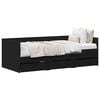 vidaXL Daybed with Drawer Black Oak 90 x 200 cm Engineered Wood