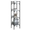 vidaXL Bookshelf 4-Tier Grey Sonoma 35x30x138.5 cm Engineered Wood