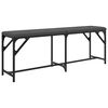vidaXL Dining Bench Dark Grey 124x32x45 cm Steel and Fabric