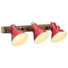 vidaXL Wall Lamp 25 W Distressed Red 65x25 cm E27