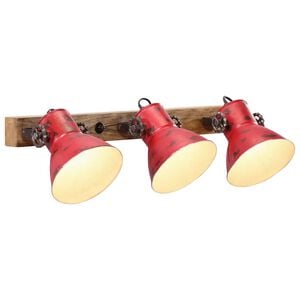 vidaXL Wall Lamp 25 W Distressed Red 65x25 cm E27
