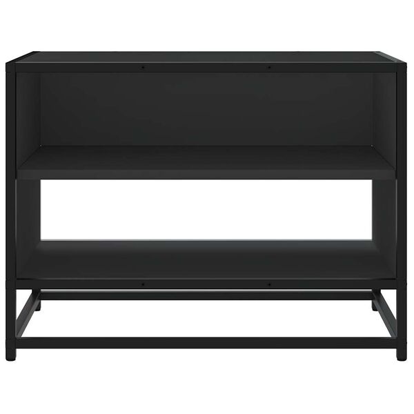 vidaXL TV Cabinet Black 61x40x46 cm Engineered Wood and Metal
