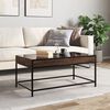 vidaXL Coffee Table with Infinity LED Brown Oak 90x50x41 cm